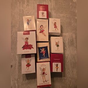 Hallmark Keepsake Fairy Ornaments Lot Of 10 Messengers Collector With Boxes
